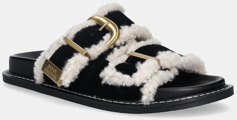 Semišové šľapky Steve Madden Arch-F čierna farba, 11005031