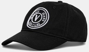 Bavlnená šiltovka Versace Jeans Couture čierna farba, s nášivkou, 78HAZK26 ZG366