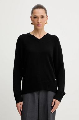 Sveter s prímesou vlny Armani Exchange čierna farba, ľahké, XW001335 AF13774