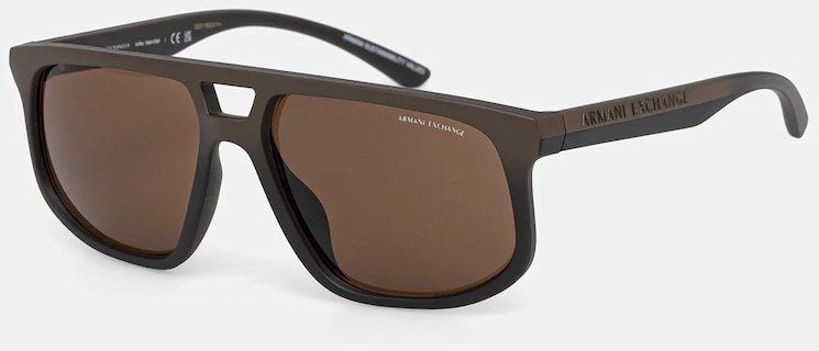Slnečné okuliare Armani Exchange hnedá farba, 0AX4161SU