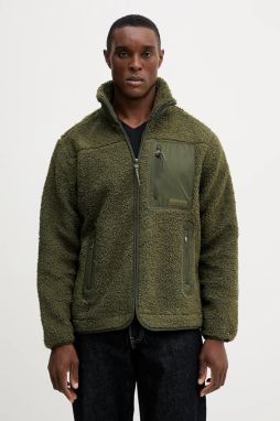 Fleecová mikina Tommy Hilfiger zelená farba, jednofarebná, MW0MW40420