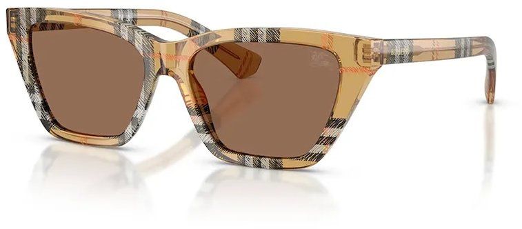 Slnečné okuliare Burberry hnedá farba, 0BE4468