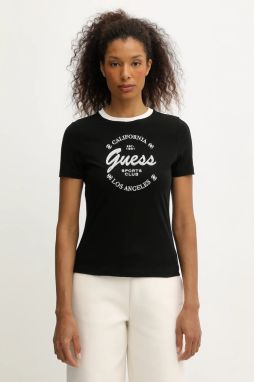 Tričko Guess GALA dámske, čierna farba, V5BI03 J1314