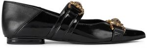 Kožené balerínky Kurt Geiger London Mansion Point Slip On čierna farba, 4986600309