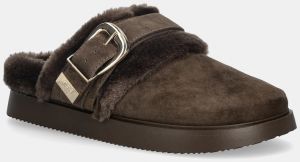 Semišové papuče Steve Madden Cozy Up hnedá farba, 11004964