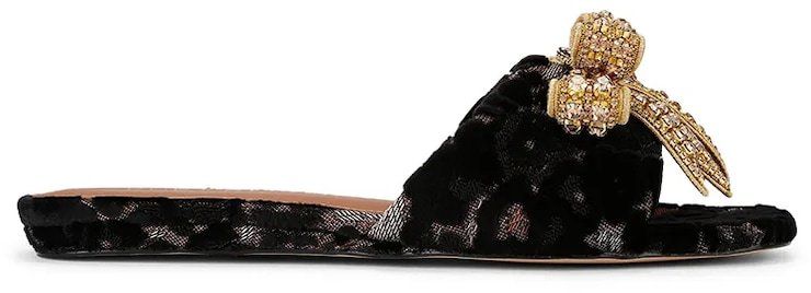 Šľapky Kurt Geiger London Kensington Bow Flat Sdl čierna farba, 655735689