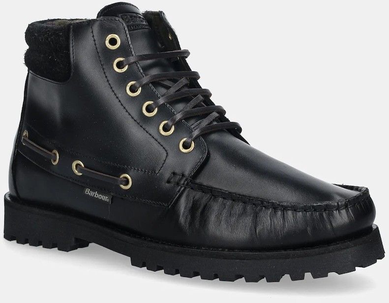 Kožená obuv Barbour Tiller čierna farba, MFO0799BK51