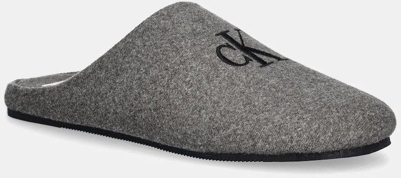 Papuče Calvin Klein HOME SLIPPER MULE šedá farba, HM0HM01931