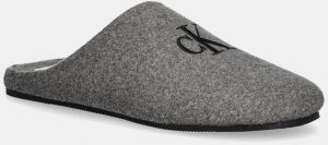 Papuče Calvin Klein HOME SLIPPER MULE šedá farba, HM0HM01931