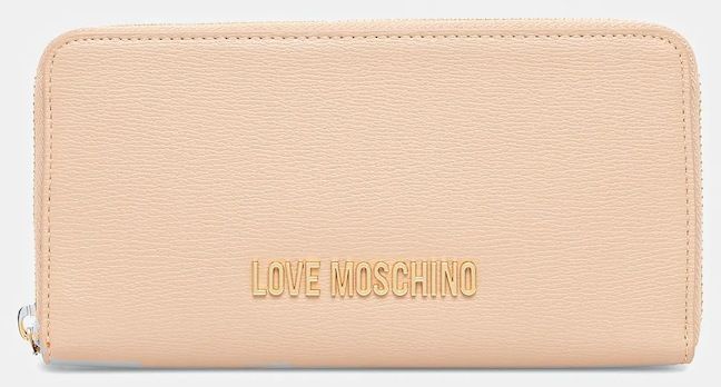 Peňaženka Love Moschino dámska, béžová farba, JC5700PP1