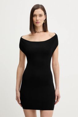 Šaty Guess KATIYA čierna farba, mini, priliehavé, W5BK80 Z4222