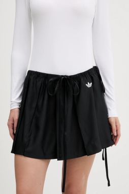 Sukňa adidas Originals Ribbon Skirt čierna farba, mini, áčkový strih, JX2554