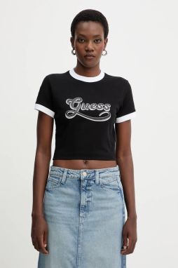 Tričko Guess dámske, čierna farba, W5BI20 J1314