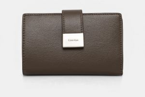 Peňaženka Calvin Klein dámska, hnedá farba, K60K612961