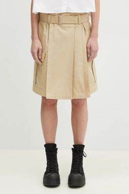 Bavlnená sukňa Kenzo béžová farba, mini, áčkový strih, FF52JU2989DL.11