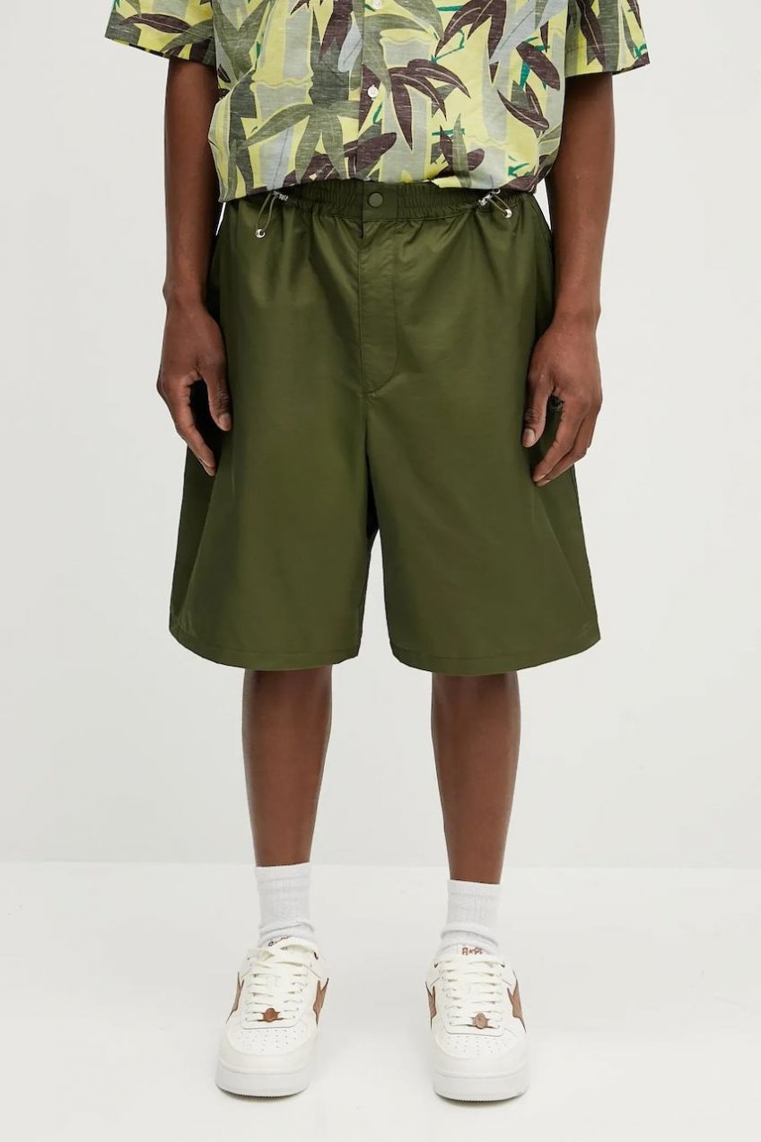 Šortky Kenzo zelená farba, FF55SH5069CE.50