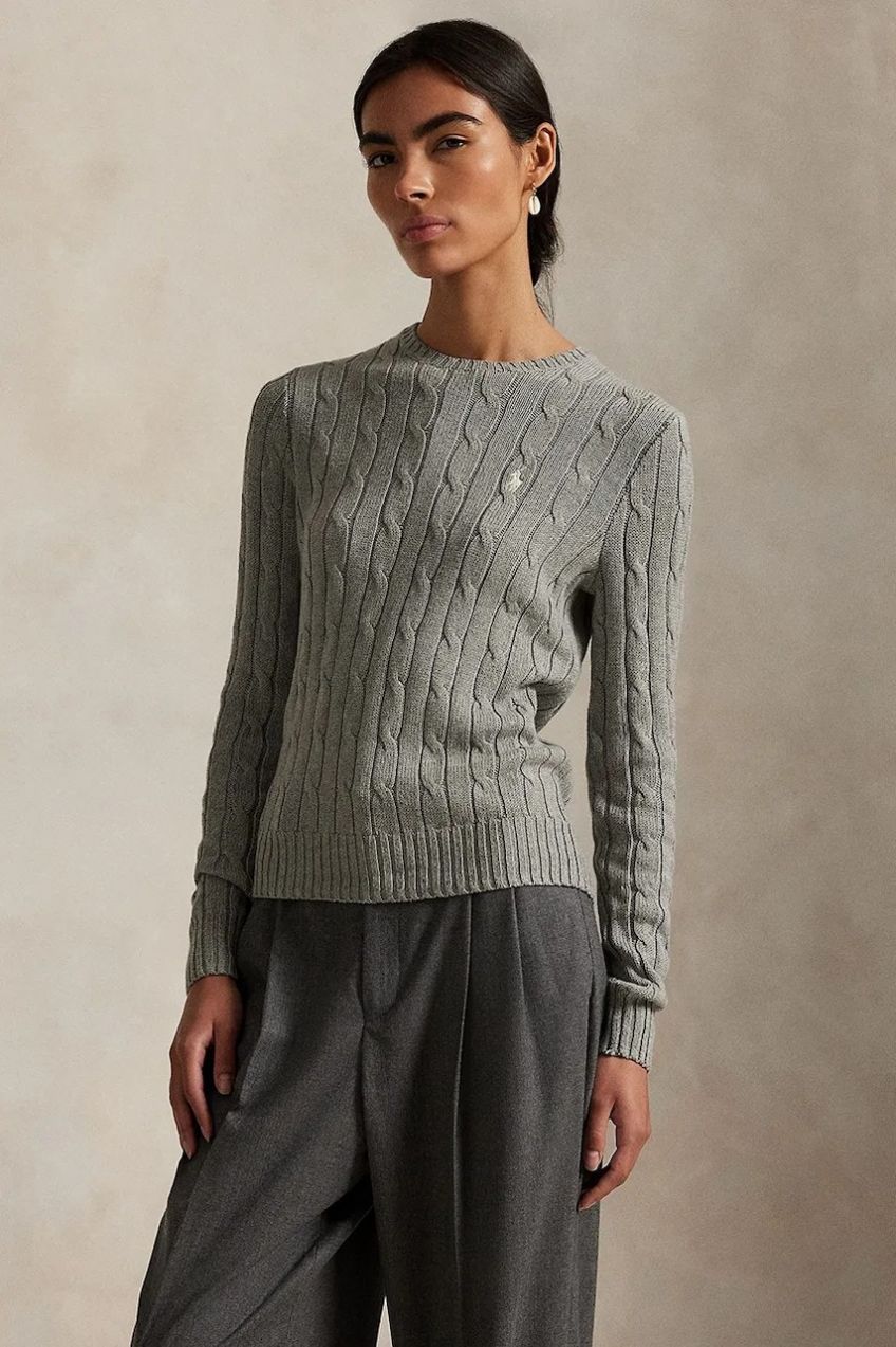 Sveter s prímesou kašmíru Polo Ralph Lauren šedá farba, ľahký, 211971795