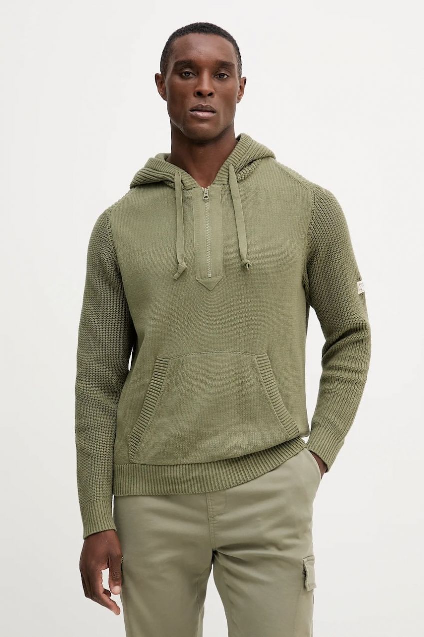 Bavlnený sveter Pepe Jeans zelená farba, ľahký, PM7000014