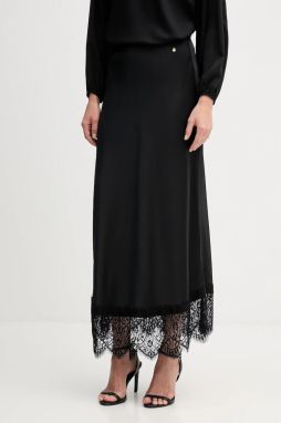 Sukňa Pedro del Hierro čierna farba, midi, áčkový strih, 7592146