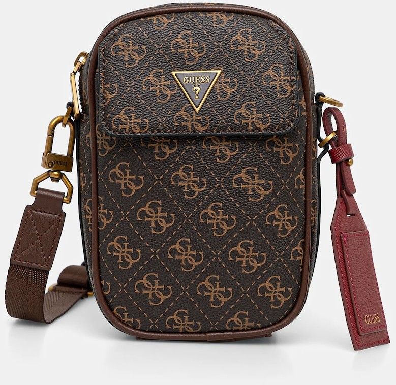 Malá taška Guess MILANO hnedá farba, HMMILO P5425