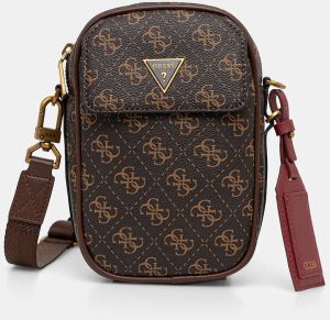 Malá taška Guess MILANO hnedá farba, HMMILO P5425