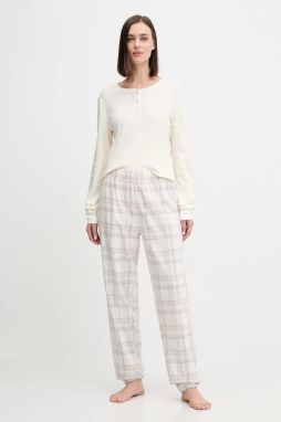Pyžamo Emporio Armani Underwear dámske, béžová farba, EW001984 AF15372