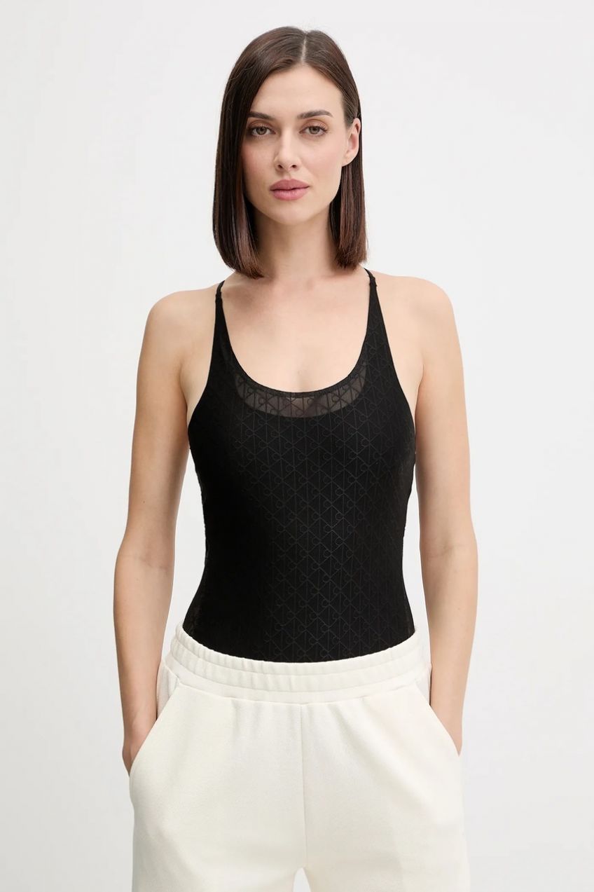 Body Calvin Klein Performance čierna farba, holý chrbát, LVGWF5K114