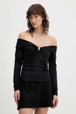 Blúzka Abercrombie & Fitch čierna farba, jednofarebná, KI139-5664-900