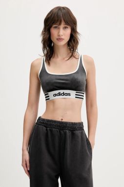 Zamatový top adidas Originals Winterized čierna farba, JW7282