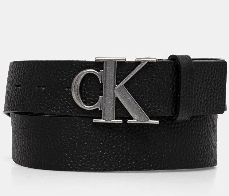 Kožený opasok Calvin Klein Jeans pánsky, čierna farba, K50K512088