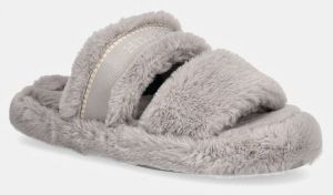 Papuče Tommy Hilfiger HILFIGER FUR BASICS SLIPPER šedá farba, FW0FW08343