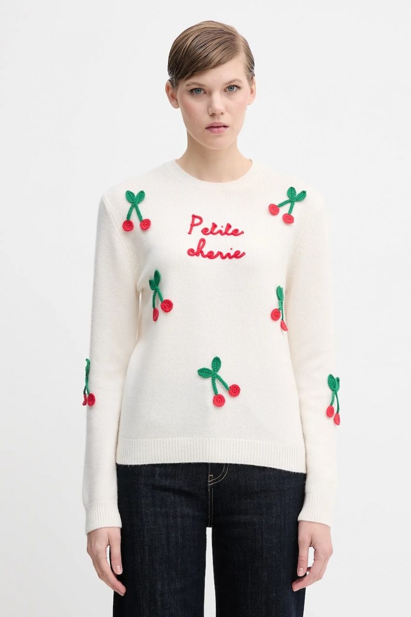 Vlnený sveter MC2 Saint Barth šedá farba, QUE0010