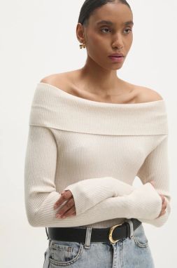 Sveter Answear.LAB dámsky, béžová farba, tenký