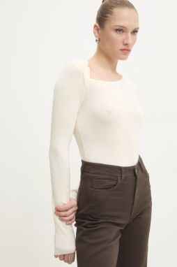 Vlnený sveter Answear.LAB béžová farba, tenký