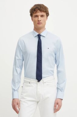 Košeľa Tommy Hilfiger pánska, slim, s talianskym golierom, MW0MW39279