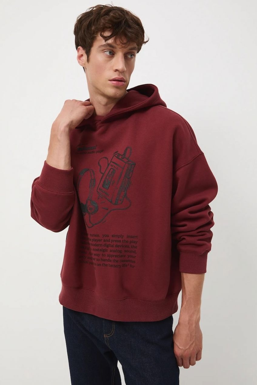 Mikina Medicine oranžová farba, s kapucňou