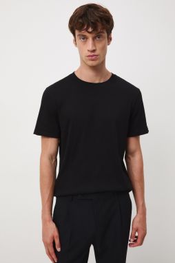 Bavlnené tričko Medicine pánske, čierna farba, jednofarebná