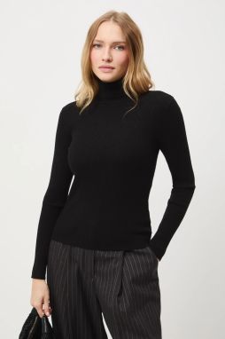 Sveter Medicine čierna farba, ľahké, s rolákom