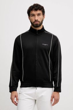 Mikina Armani Exchange čierna farba, s nášivkou, XM001357 AF16278