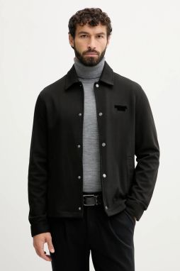 Košeľa Michael Kors čierna farba, regular, s klasickým golierom, CF5528A5MF