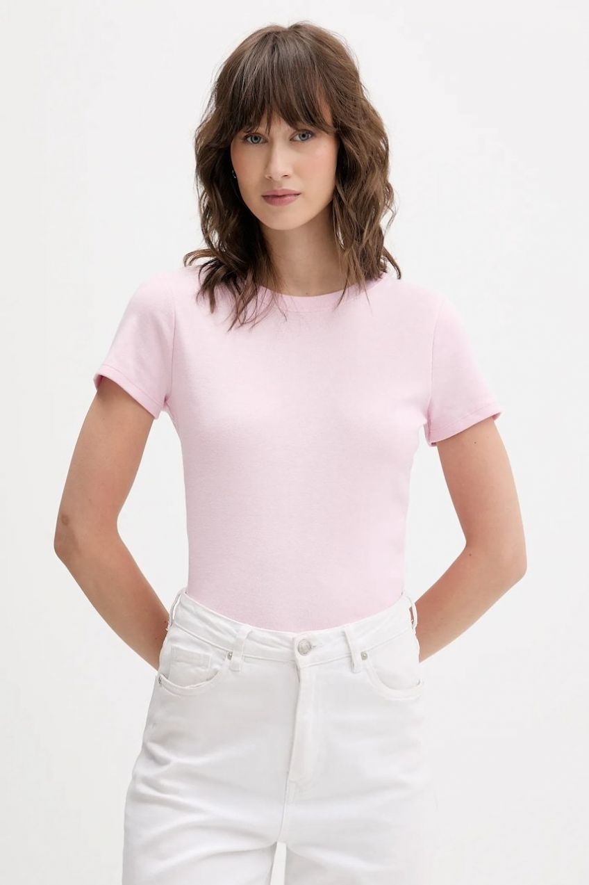 Tričko Hollister Co. dámske, ružová farba, KI339-5073-600