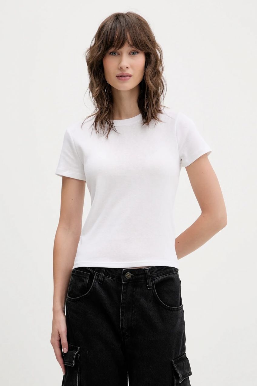 Tričko Hollister Co. dámske, biela farba, KI339-5073-100