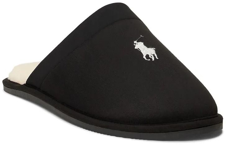 Papuče Polo Ralph Lauren Klarence čierna farba, 843981604001