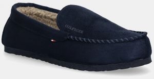 Papuče Tommy Hilfiger HILFIGER M SDE DRIVER HOUSE SHOE tmavomodrá farba, FM0FM05617