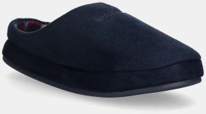 Papuče Tommy Hilfiger M SDE CHECK HOUSE SHOE tmavomodrá farba, FM0FM05615
