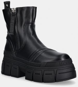 Topánky Buffalo Gospher Bootie Zip Bs čierna farba, 1400077-BLK