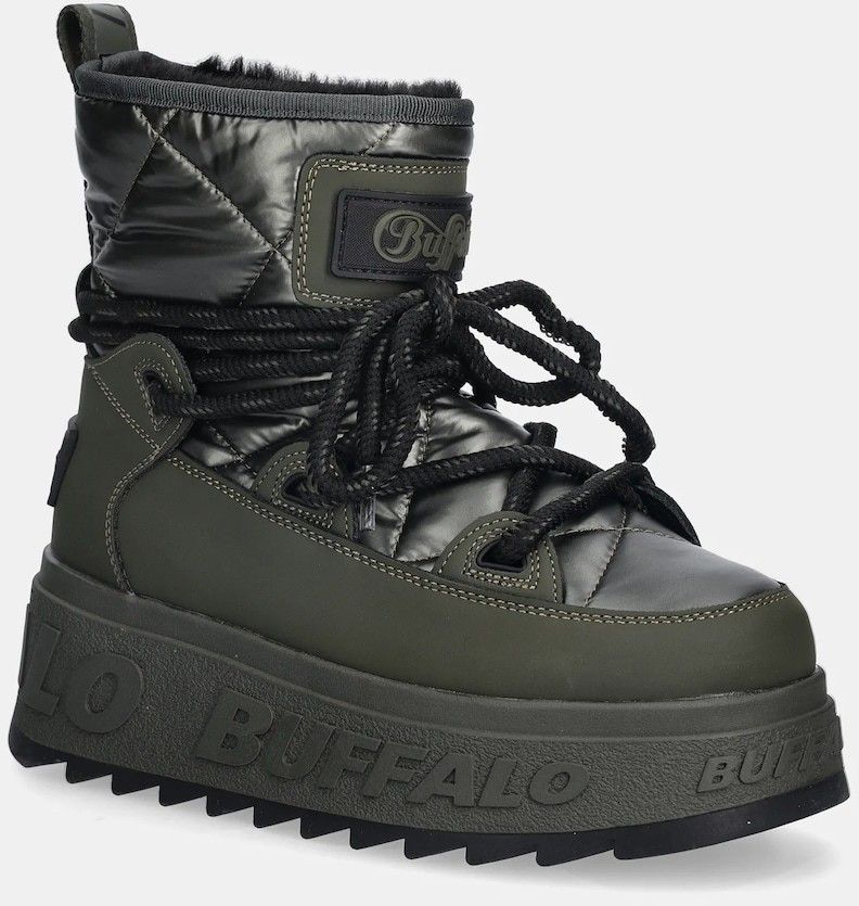 Snehule Buffalo Eliza Snow Boot zelená farba, 1270144-KHA