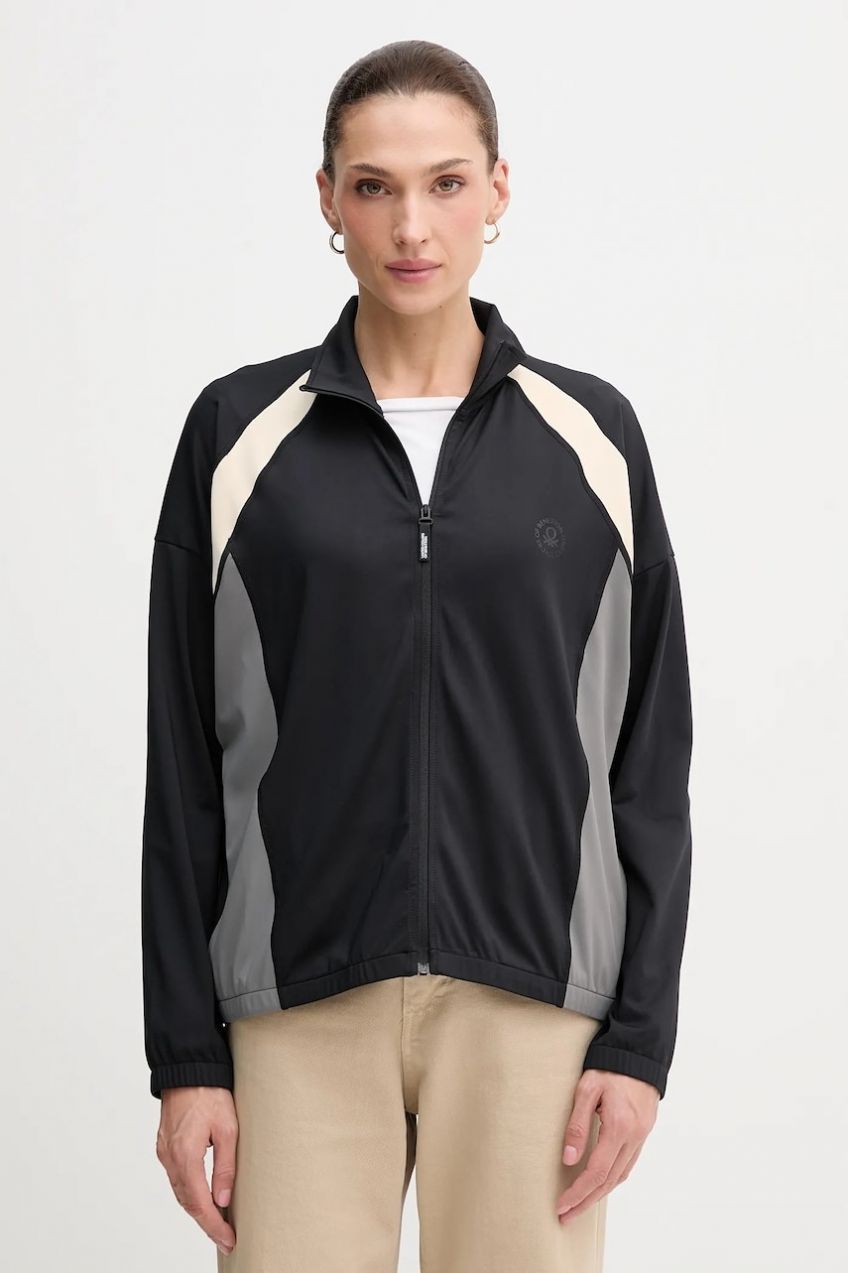 Mikina United Colors of Benetton čierna farba, jednofarebná, 330X3M07O