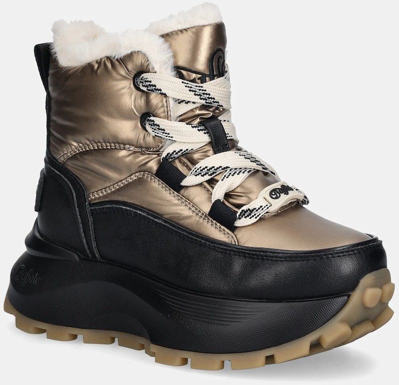 Snehule Buffalo Manhatten Lace Up Puffed zlatá farba, 1622622-GLD