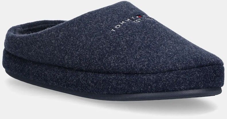 Papuče Tommy Hilfiger FELT HOUSE SHOE tmavomodrá farba, FM0FM05614